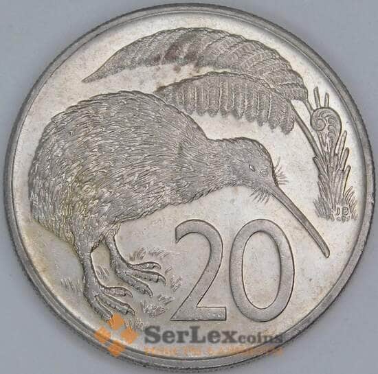 Новая Зеландия 20 центов 1982 КМ36 XF арт. 55012