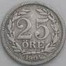 Швеция 25 эре 1904 КМ739 F арт. 49761