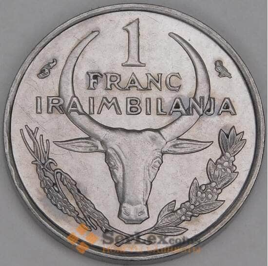 Мадагаскар 1 франк 1965 КМ8 aUNC  арт. 53276