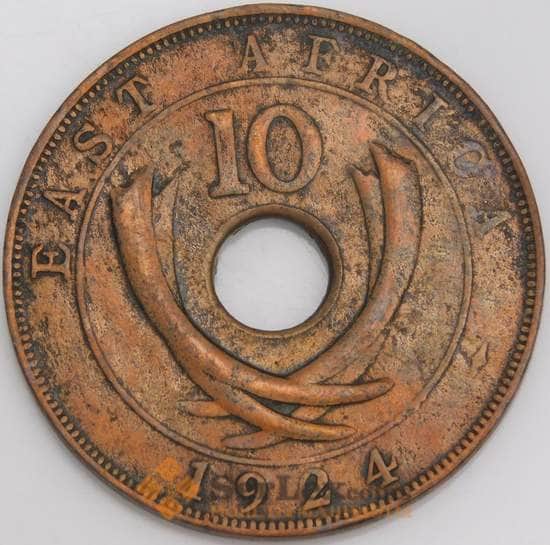 Британская Восточная Африка 10 центов 1924 КМ19 АU арт. 45875