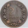 Нидерланды 2 1/2 цента 1877 КМ108 F арт. 56465