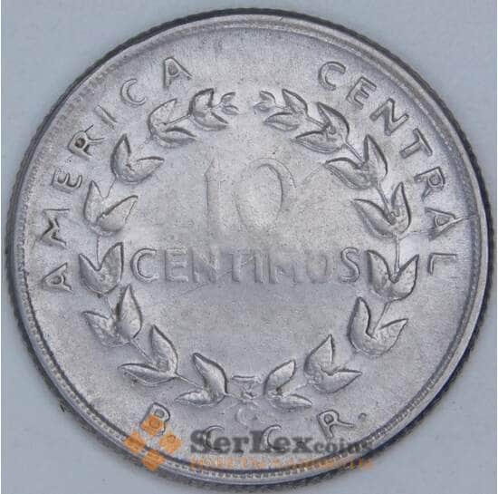 Коста-Рика 10 сентимо 1967 КМ185.1а VF арт. 57213