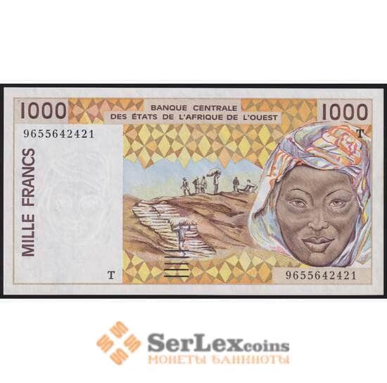 Того банкнота 1000 франков 1996 Р811Т UNC арт. 43624