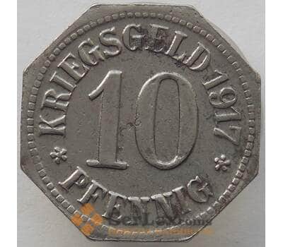 Германия Нотгельд 10 пфеннигов 1917 Сталь Висбаден (J05.19) арт. 16547