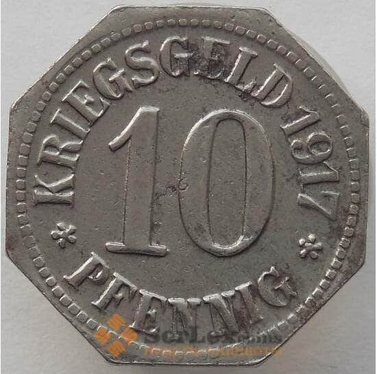 Германия Нотгельд 10 пфеннигов 1917 Сталь Висбаден (J05.19) арт. 16547