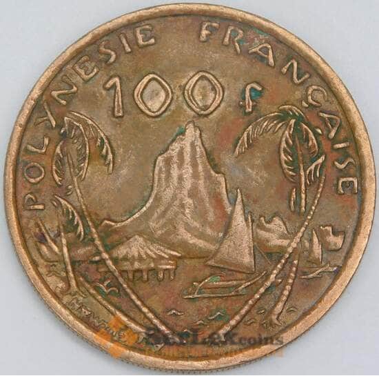 Французская Полинезия 100 франков 2005 КМ14 XF арт. 56782