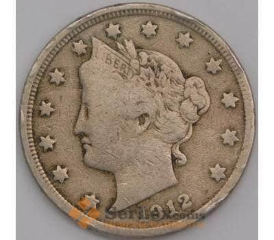 США монета 5 центов 1912 КМ112 VF- арт. 43915