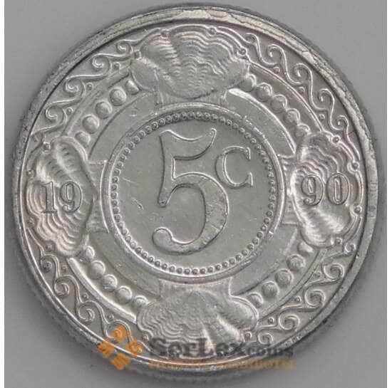 Нидерландские Антиллы монета 5 центов 1990 КМ33 UNC арт. 47600