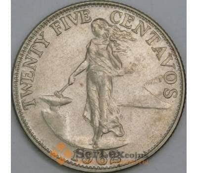 Филиппины 25 сентаво 1962 КМ189 XF арт. 56204