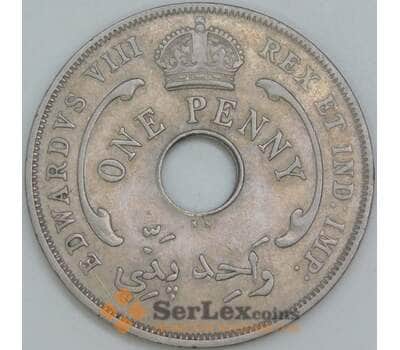 Монета Британская Западная Африка 1 пенни 1936 КМ16 VF арт. 7285