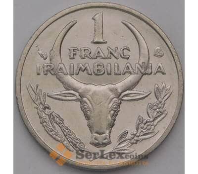 Монета Мадагаскар 1 франк 2002 КМ8 UNC арт. 31253