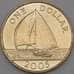 Монета Бермуды 1 доллар 2005 КМ111 UNC Корабль арт. 18805