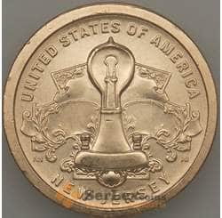 США 1 доллар 2019 UNC Р Инновации №4 Нью-Джерси - Лампочка Эдисона  арт. 18941