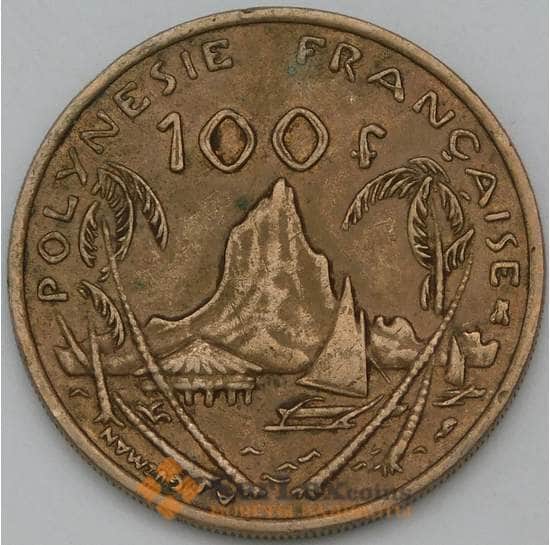 Французская Полинезия 100 франков 1995 КМ14 XF арт. 38491
