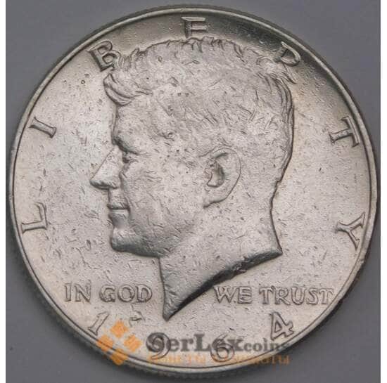 США монета 1/2 доллара 1964 D KM202 F Кеннеди арт. 43118