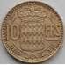 Монета Монако 10 франков 1951 КМ130 XF арт. 14600