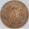 Дания 5 эре 1919 КМ814 F арт. 56443