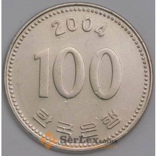 Южная Корея монета 100 вон 2004 КМ35 аUNC арт. 41306