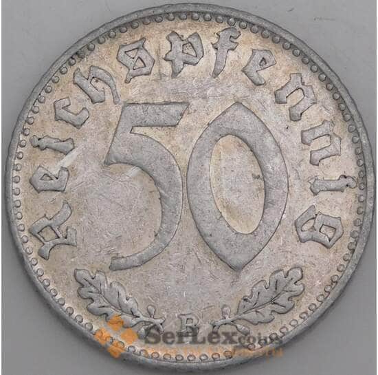 Германия монета 50 пфеннигов 1941 B КМ96 VF  арт. 46096