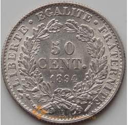 Франция 50 сантимов 1894 А КМ834.1 UNC арт. 10092