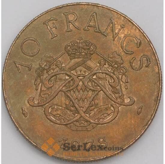 Монако монета 10 франков 1978 КМ154 XF арт. 43166