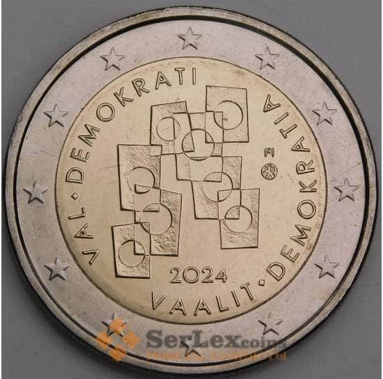 Финляндия монета 2 евро 2024 UNC Выборы и демократия арт. 48123