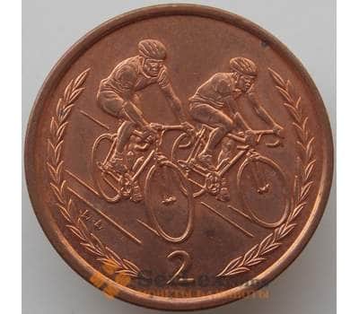 Монета Мэн остров 2 пенса 1996 КМ589 AU Велоспорт арт. 13908