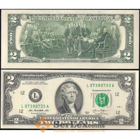 США 2 доллара 2013 Р538 UNC арт. 13035