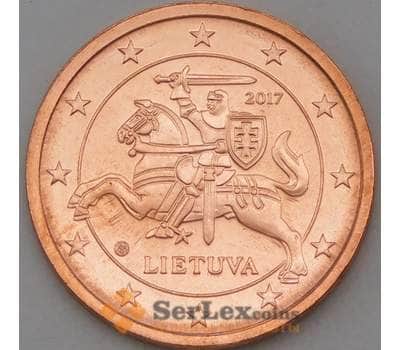 Монета Литва 2 цента 2017 КМ206 UNC  арт. 29035