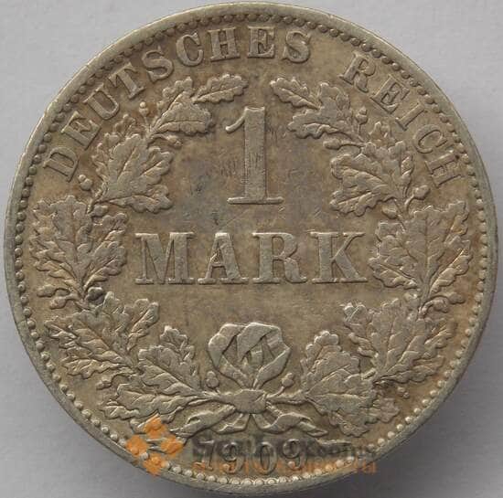 Германия 1 марка 1909 А КМ14 XF Серебро (J05.19) арт. 14781