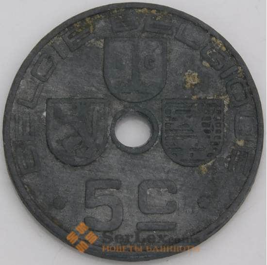 Бельгия 5 сантимов 1942 КМ124 VF арт. 46685