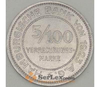 Германия Нотгельд 5/100 марки 1921 UNC Гамбург (J05.19) арт. 18154