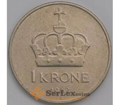 Монета Норвегия 1 крона 1982 КМ419 XF арт. 39500