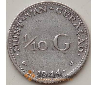 Монета Кюрасао 1/10 гульдена 1944 КМ43 VF арт. 12885