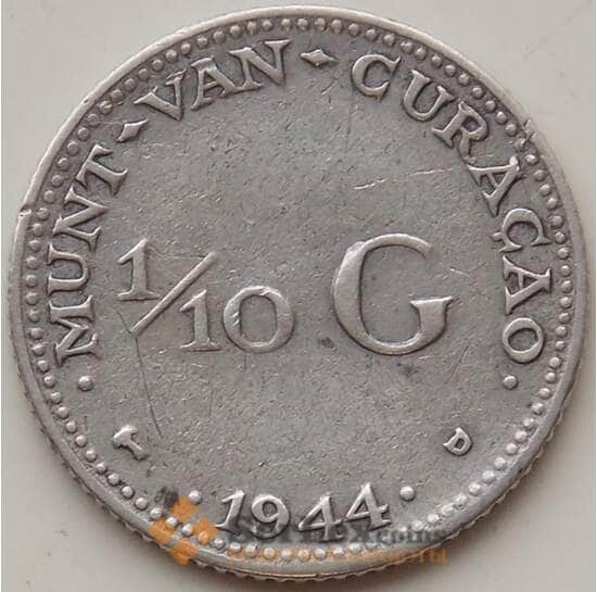 Кюрасао 1/10 гульдена 1944 КМ43 VF арт. 12885