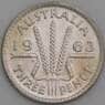 Австралия монета 3 пенса 1963 КМ57 UNC арт. 48945
