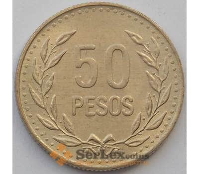 Монета Колумбия 50 песо 1989 КМ283 UNC (J05.19) арт. 16987