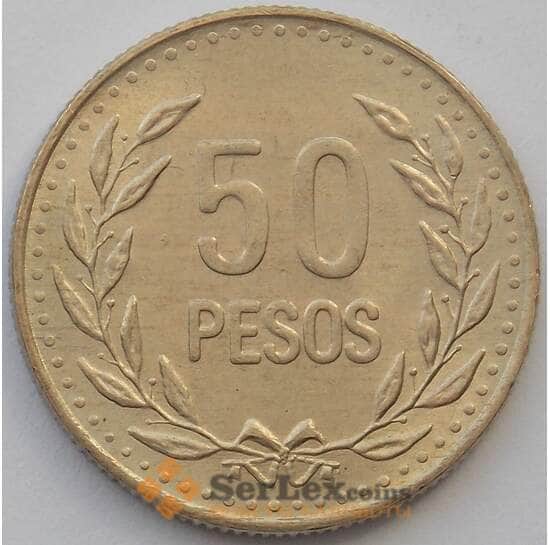 Колумбия 50 песо 1989 КМ283 UNC (J05.19) арт. 16987
