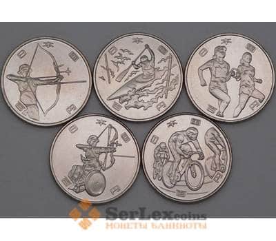 Монета Япония Набор 100 йен *5 шт 2020 UNC Олимпиада Токио '2020  арт. 21764