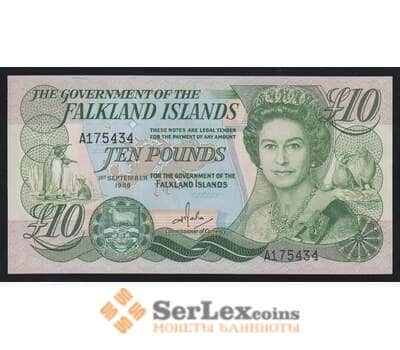 Фолклендские Фолкленды 10 фунтов 1986 Р14 UNC арт. 52057