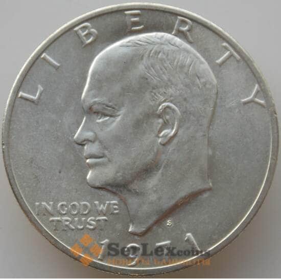 США 1 доллар 1971 S КМ203a Эйзенхауэр aUNC арт. 12496