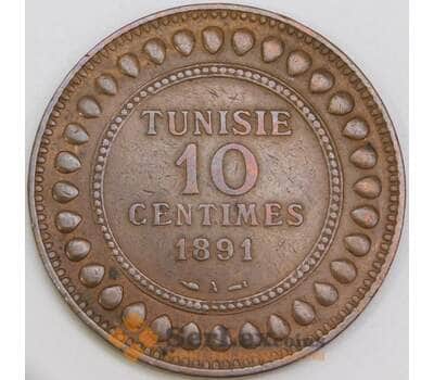 Тунис 10 сантимов 1891 КМ222 XF арт. 55163