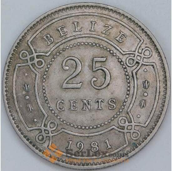 Белиз 25 центов 1901 КМ36 VF арт. 57173