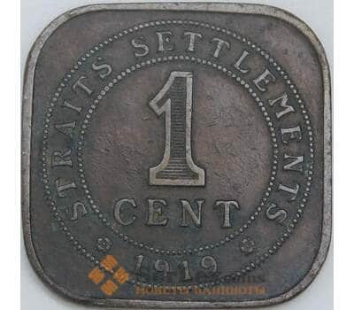 Монета Стрейтс Сеттлментс 1 цент 1919 КМ32 VF- арт. 8380
