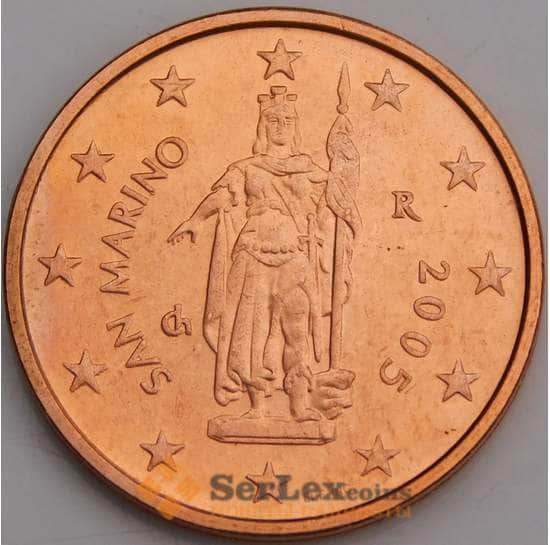 Сан-Марино 2 цента 2005 КМ441 UNC арт. 46732