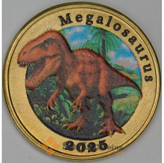 Остров Адонара 7 долларов 2025 Динозавр Мегалозавр 7-я монета  арт. 54518