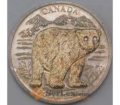 Монета Либерия 10 долларов 2004 КМ720 Полярный медведь позолота арт. 30001
