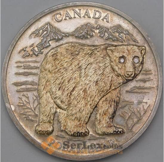 Либерия 10 долларов 2004 КМ720 Полярный медведь позолота арт. 30001