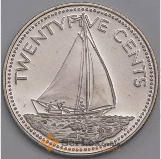 Багамские острова монета 25 центов 1974 КМ63.1 Proof арт. 41284