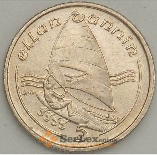 Мэн остров 5 пенсов 1990 КМ209.2 XF Виндсерфинг арт. 21299